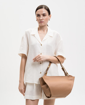 Gianni Chiarini Bloom beige leather tote bag BS12226RNGDBLTU