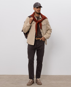 Brunello Cucinelli Beige wool jacket MV4676549