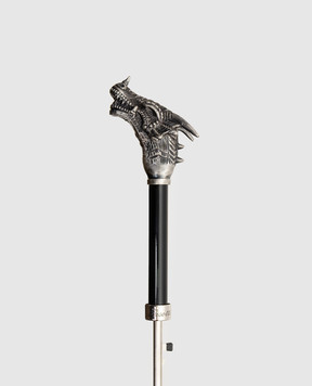 Pasotti Black Dragon patterned umbrella-cane OMITUO478RASO62771K73