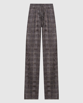 Ermanno Scervino Checkered pants with crystals D492P353CTXHF