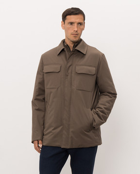 Stefano Ricci Brown straight-cut jacket MDJ6300030PL001T