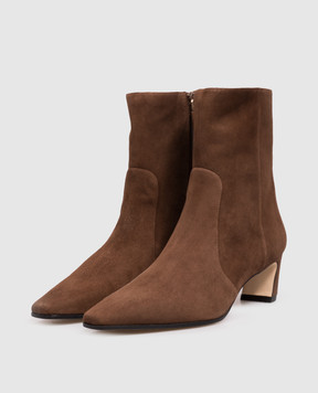 Stuart Weitzman Stassi brown suede ankle boots SM498