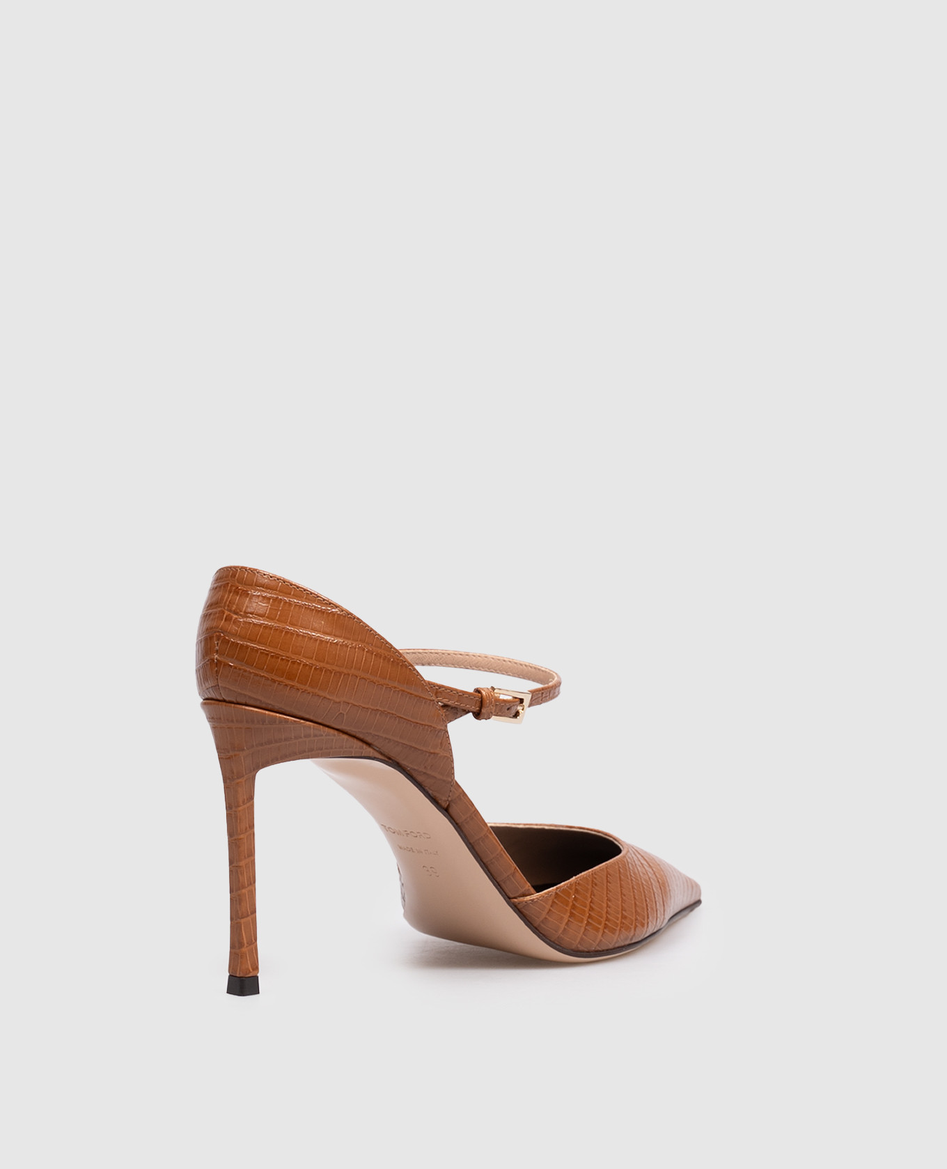 Vertigo Brown Leather Mary Jane Shoes Tom Ford 3