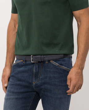 Orciani Dollaro blue leather belt U08342DOL