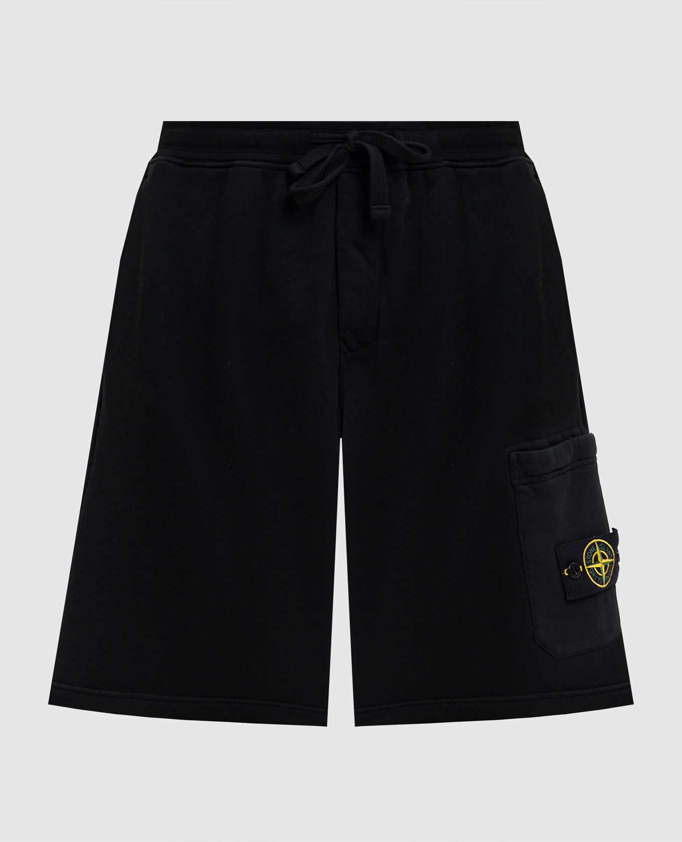 Black shorts with logo patch