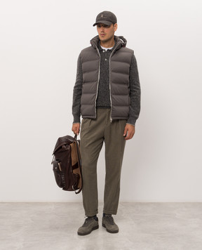 Brunello Cucinelli Gray alpaca and cashmere sweater MTF709905
