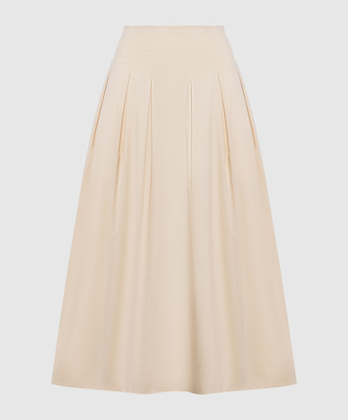 Elora beige midi skirt