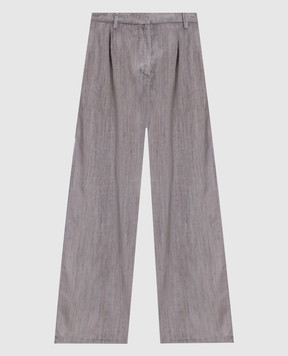 Momoni PINWALE gray corduroy pants MOPA04827MO
