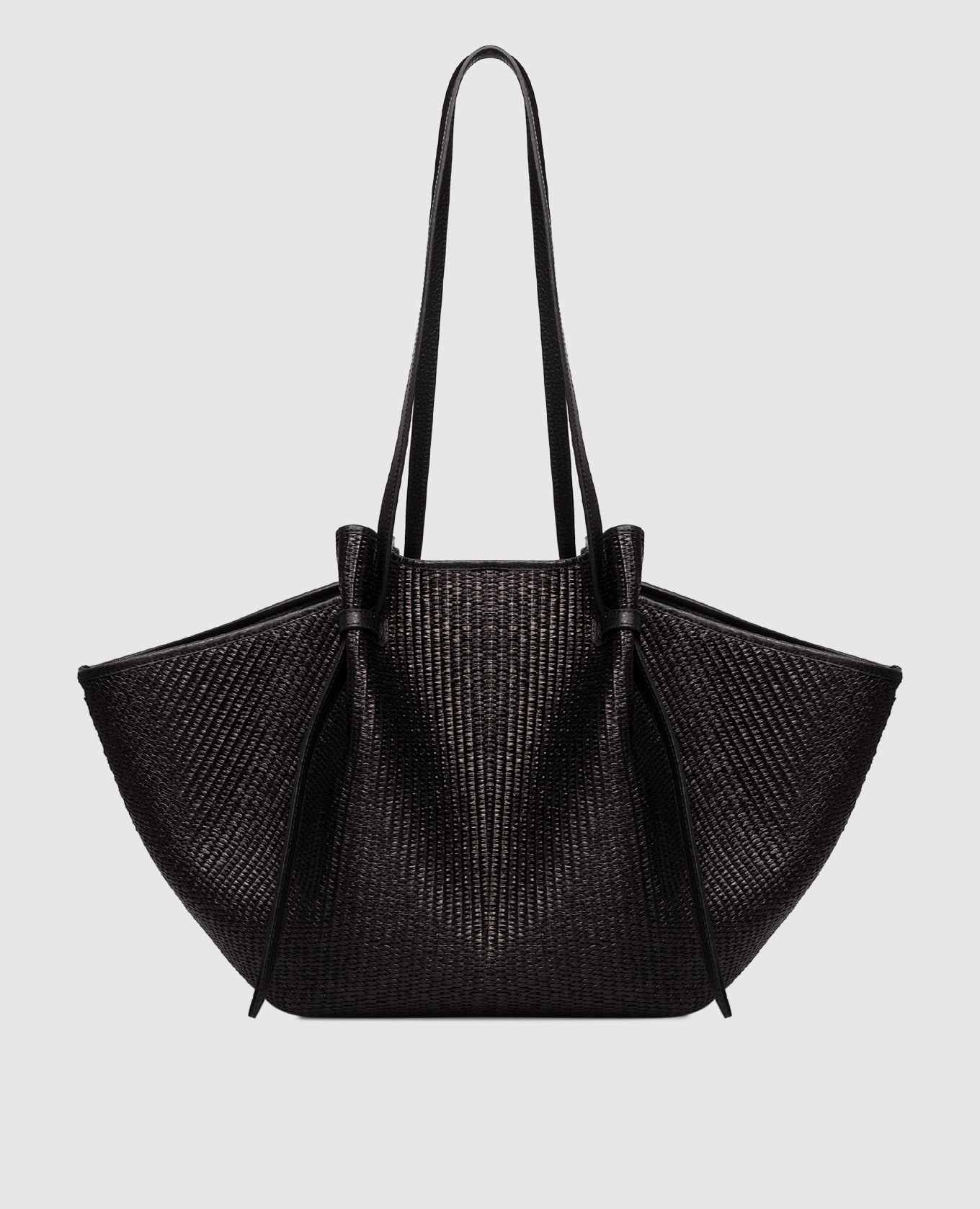 

Mochi black raffia tote bag YUZEFI