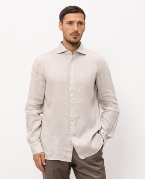 Pini Parma Beige linen shirt SHILIGDST
