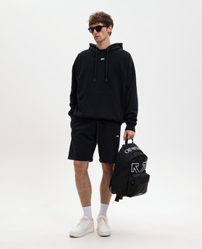 Off-White Black shorts with print 44MCI013S26F006