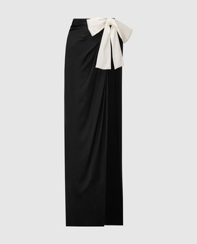 Saint Laurent Black silk pleated skirt 858255Y720W