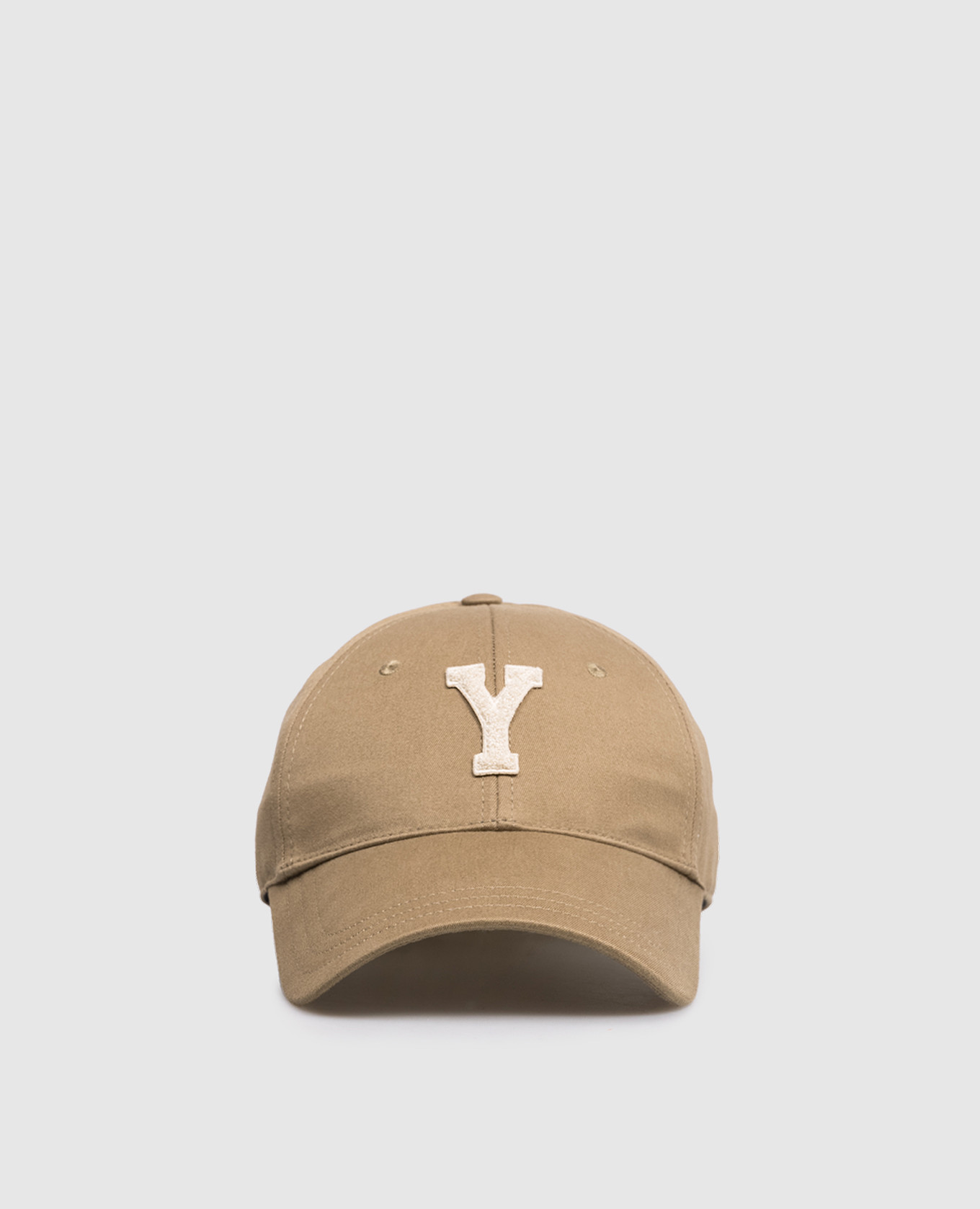 

Khaki Varsity Cap with Monogram Patch Saint Laurent
