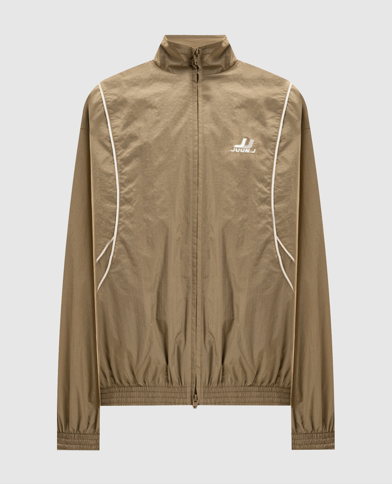 Khaki sports jacket with logo