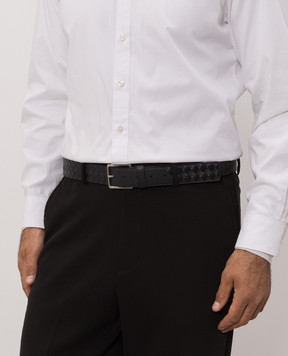 Bottega Veneta Black Intrecciato leather belt 876745V6U01