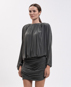 Magda Butrym Green mini dress with drapery DRESS07166926