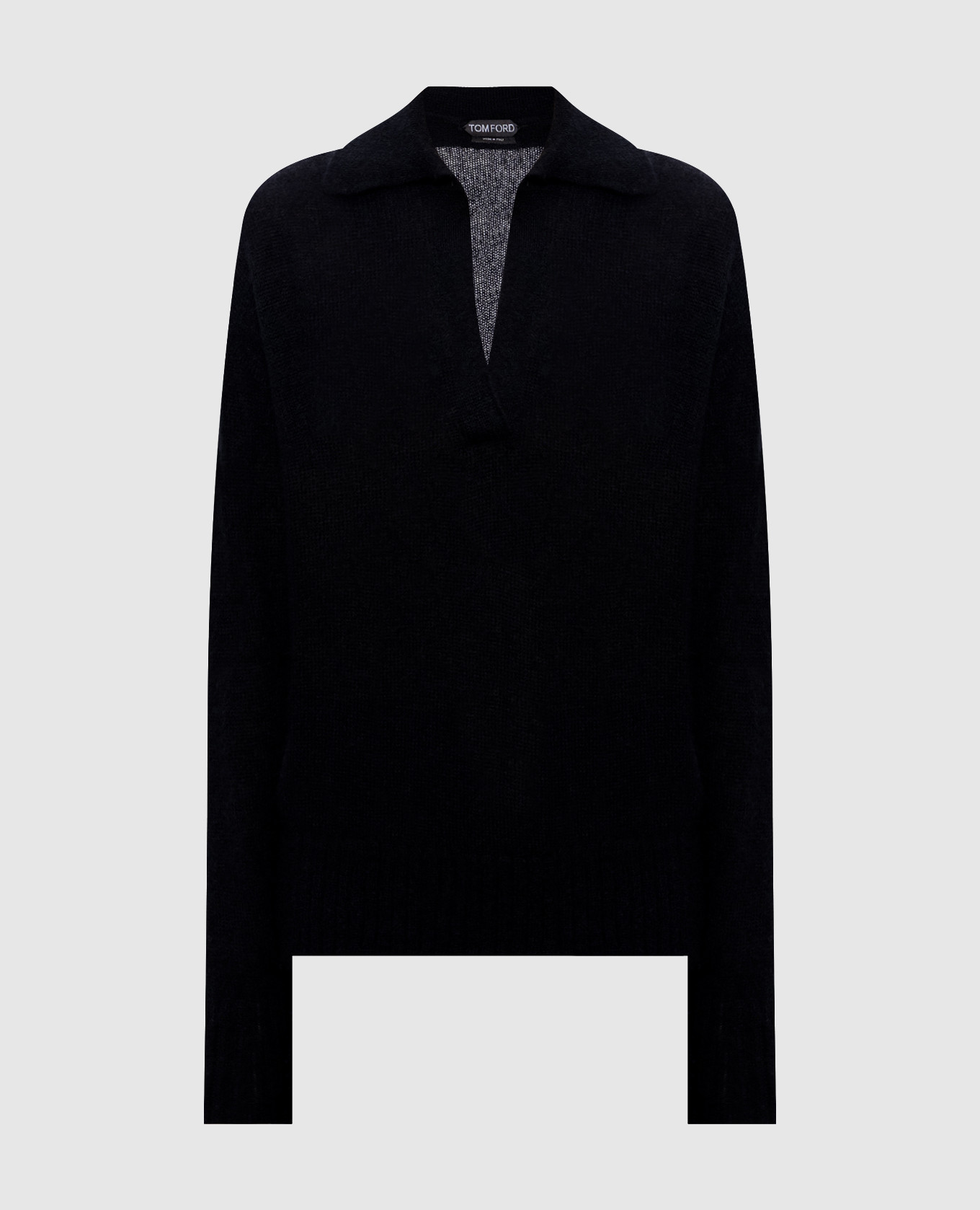 Black cashmere and silk sweater