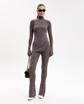 Max Mara Sportmax Brown VELO ribbed wool flared pants SPXVELO