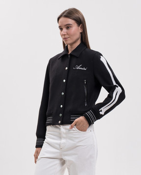 AMIRI Black BONES jacket with wool PXWOS006