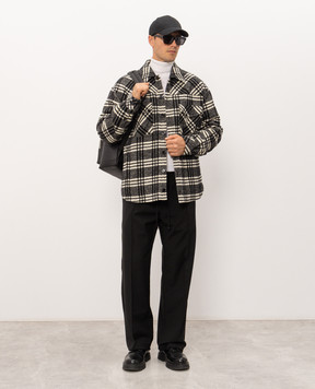 Dolce&Gabbana Shirt-style jacket with patterned wool G9CKYTFQZAK
