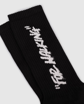 Off-White Black socks For walking OMRA085F25KNI002