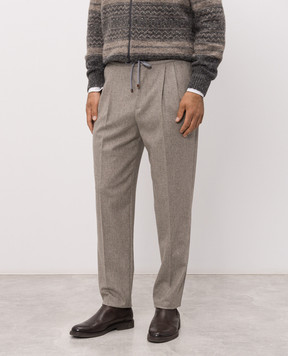 Brunello Cucinelli Gray wool pants M038PE1710
