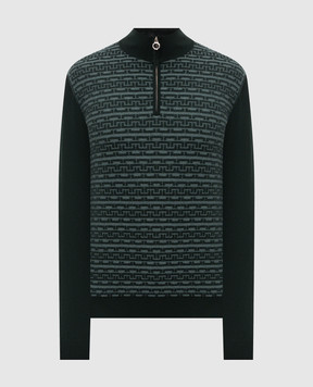 Stefano Ricci Green wool, cashmere and silk polo KE04007L01E26364