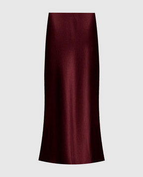 Gabriela Hearst Frei burgundy silk skirt 4263046S096