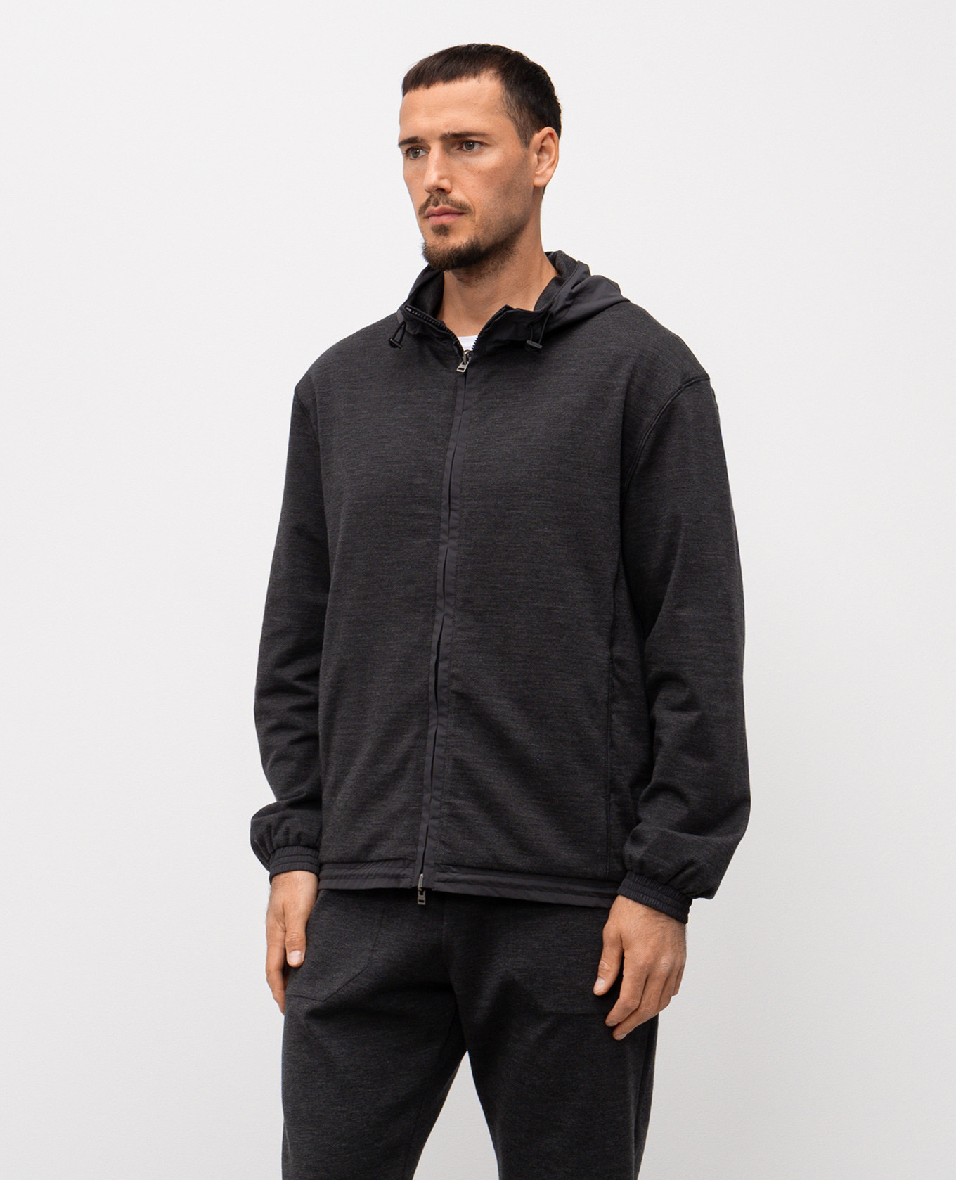 

Grey reversible sports jacket with wool Sease