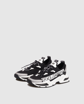 Dolce&Gabbana Children's black sneakers with logo DA5203AB0682836