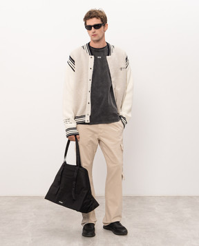 Off-White Grey T-shirt with logo print 44MAA16NF26J005