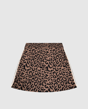 Palm Angels Children's leopard print skirt F6PAJGSK158