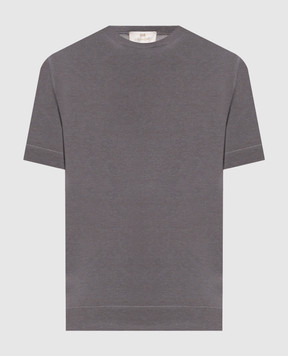 Enrico Mandelli Gray silk t-shirt 3K004A5645