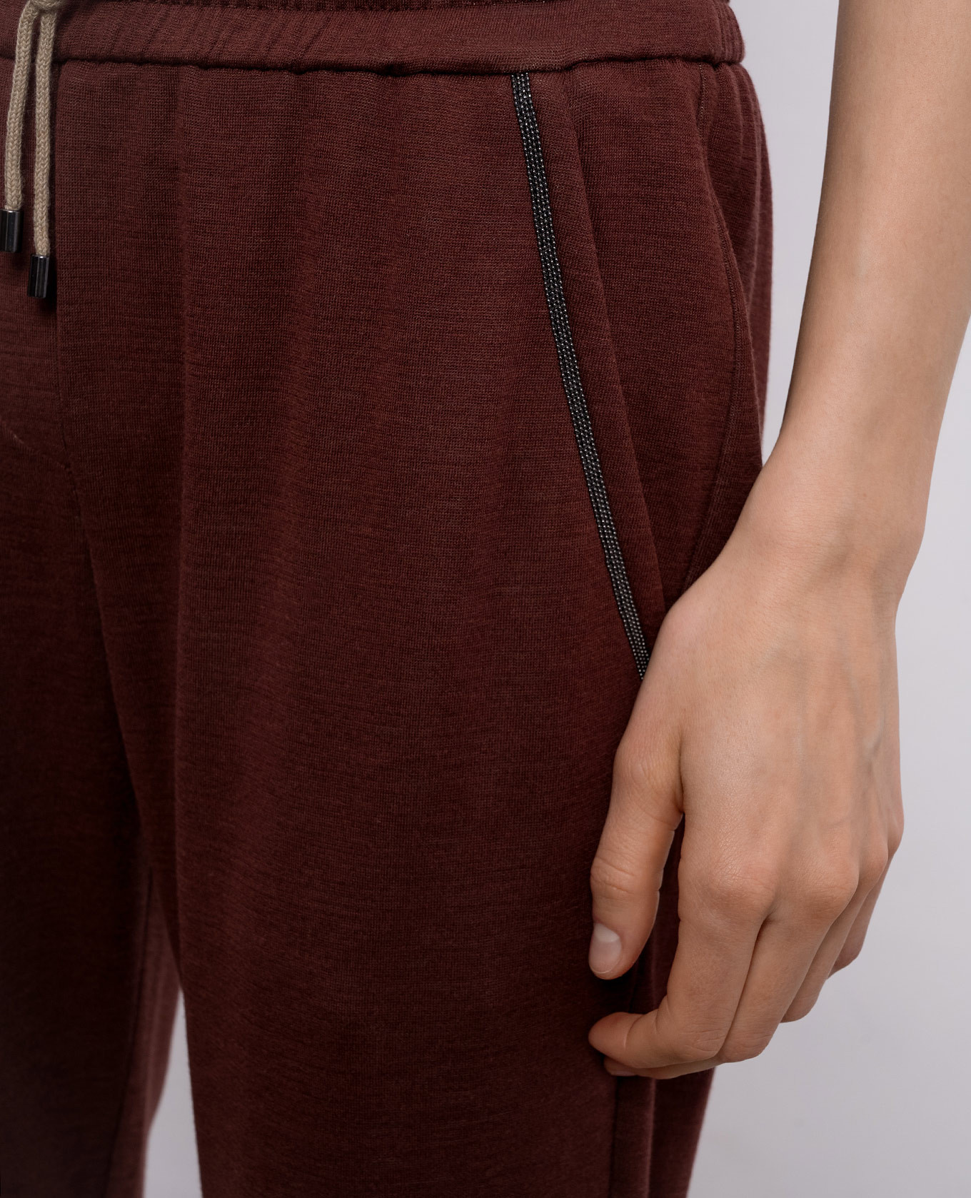 Brown sweatpants with silk Brunello Cucinelli 5