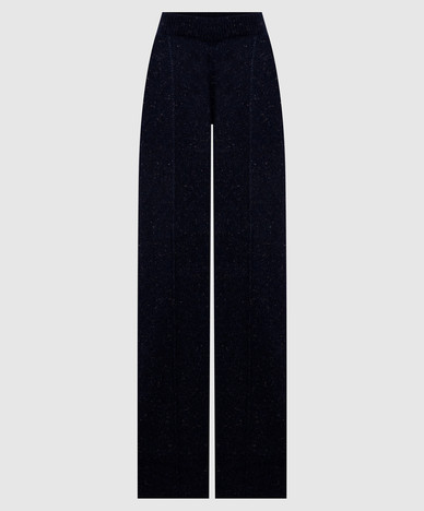 Blue pants with wool