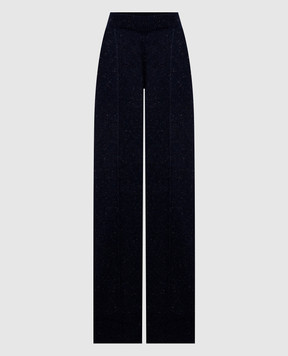 Fabiana Filippi Blue pants with wool PAD216F336M258