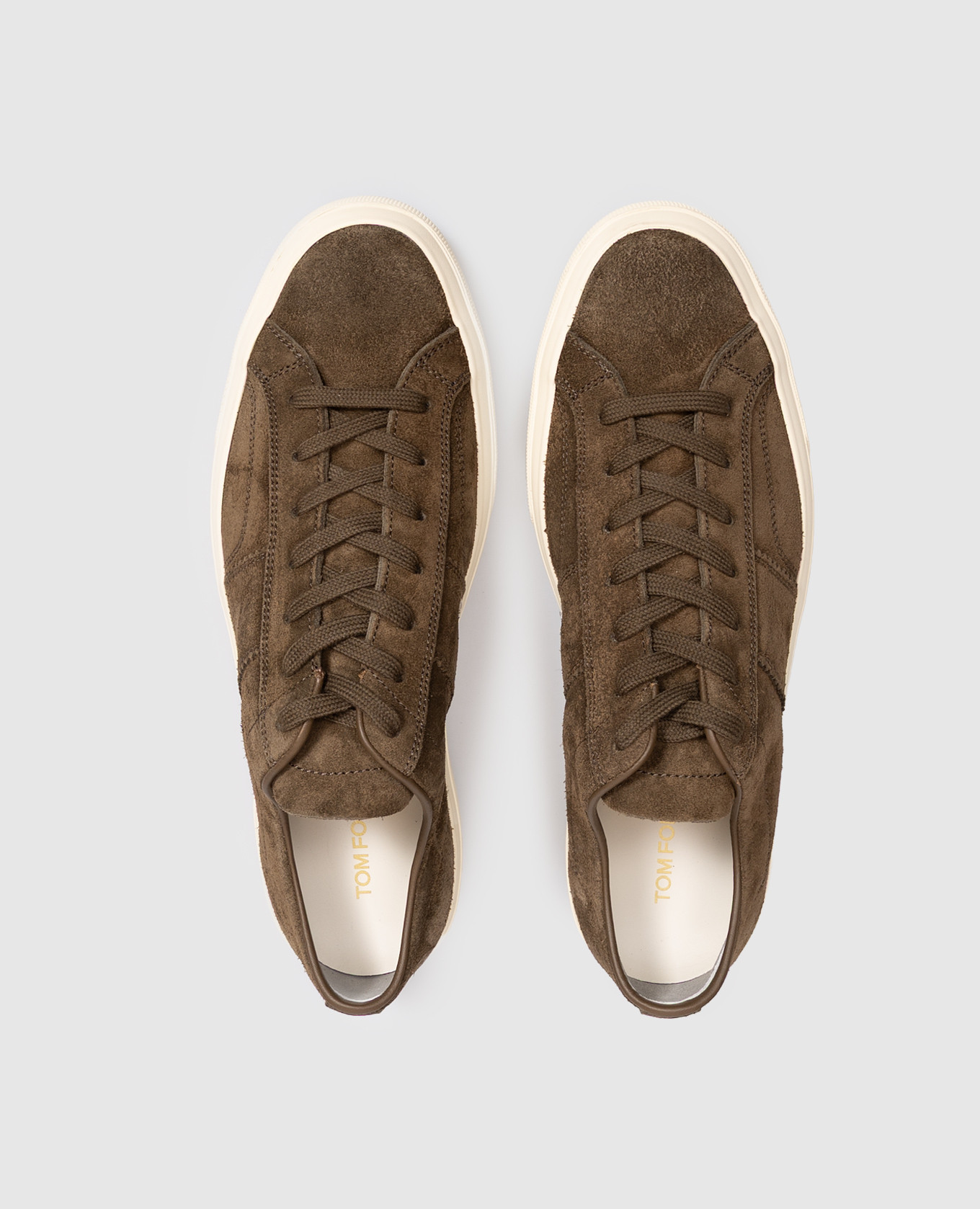 Brown suede Cambridge sneakers Tom Ford 4