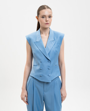 Jacob Lee Blue wool vest WV0020SS26BS