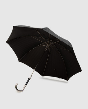 Pasotti Black striped Dandy umbrella-cane OMITUO478RASO10941