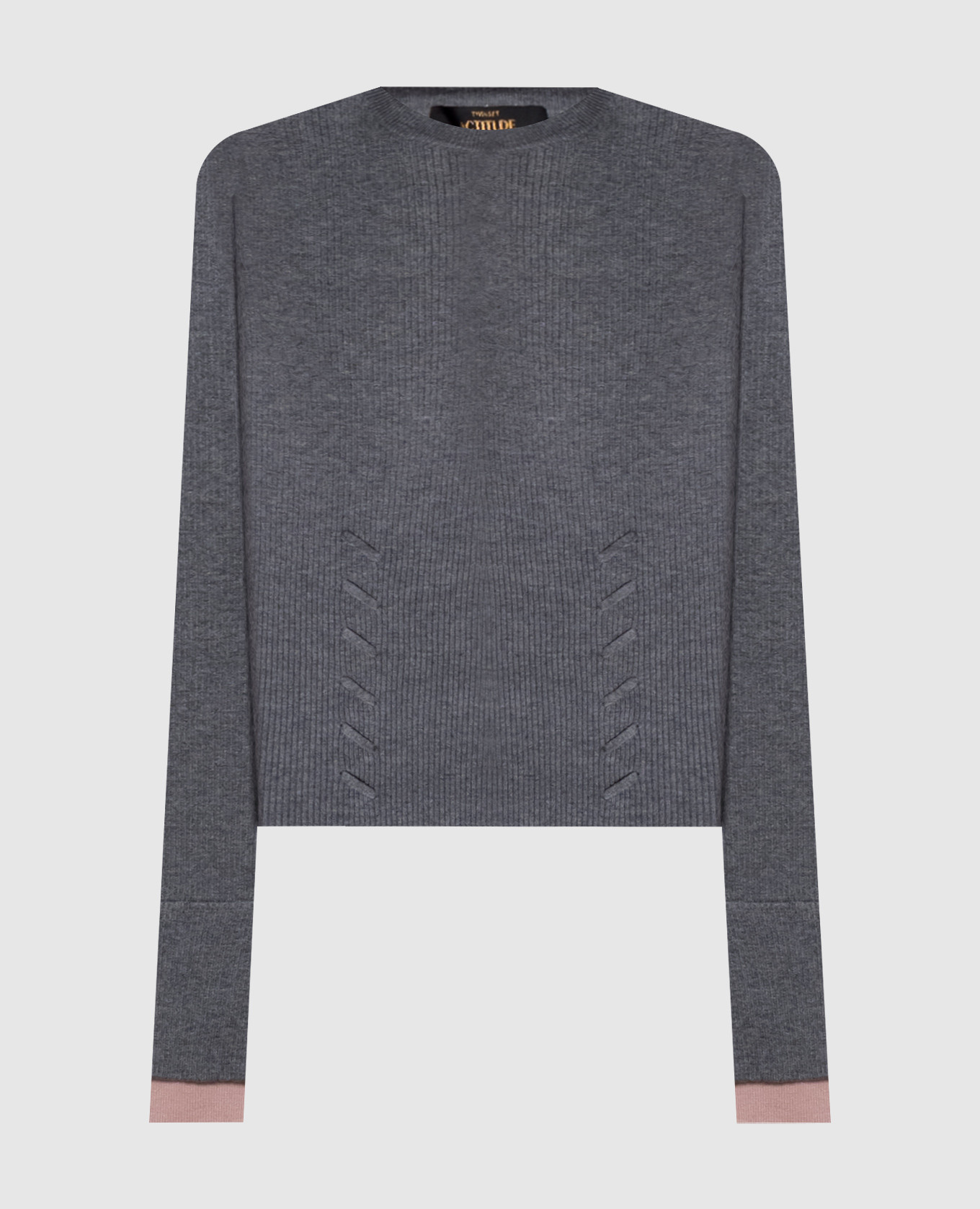 Gray jumper with layering effect