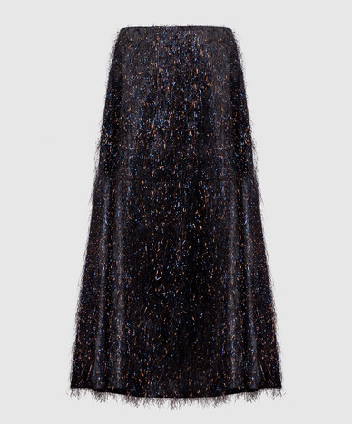 Blue skirt with lurex