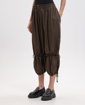 Y`S Yamamoto Khaki pants with drawstrings YVP88002