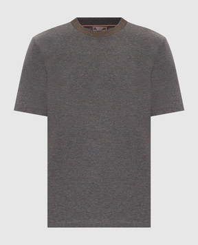 Peserico Gray T-shirt with print R55558J0Q2A0089