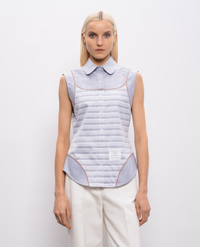 Thom Browne Gray sleeveless shirt FLL217CF0313