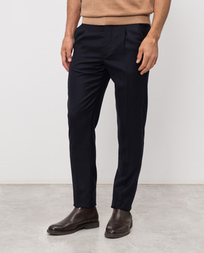 Enrico Mandelli Blue cashmere pants GYM02B5607