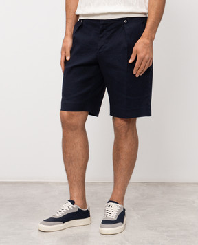 Stefano Ricci Blue linen shorts M1T6100180LCTL1U