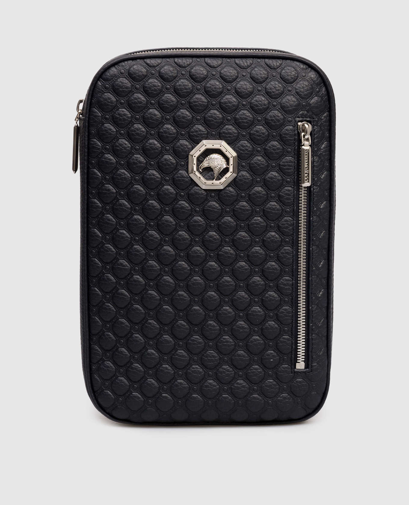 

Blue leather bag with textured pattern Stefano Ricci