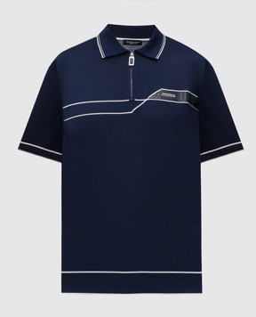 Stefano Ricci Blue silk polo shirt K616434Z33F26104