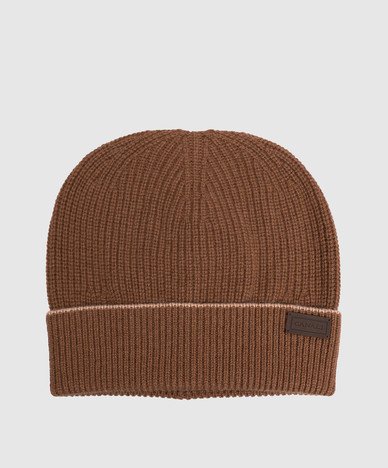 Gorro de lana y cachemira marrón