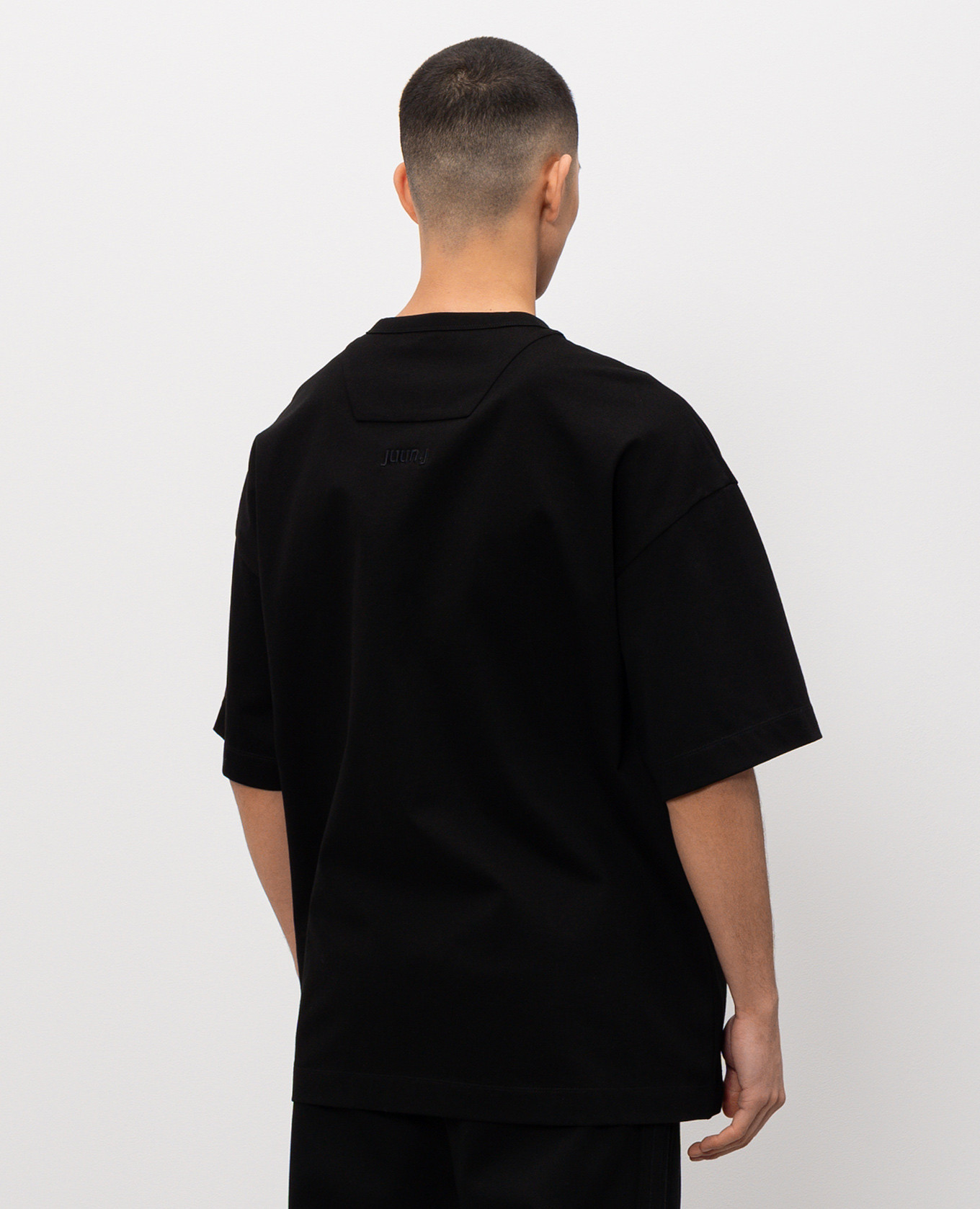 Black T-shirt with branded print Juun.j 4